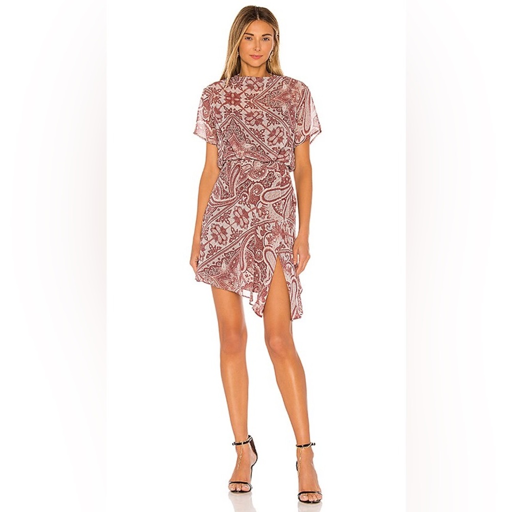 NWT ALLSAINTS GIULIA PAISLEY PRINT MINI DRESS